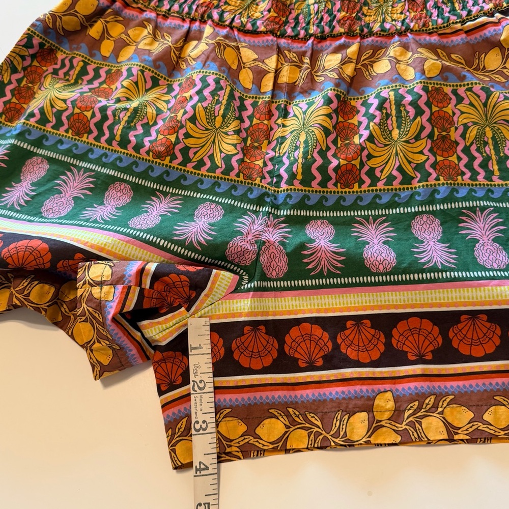 Vero Moda Tropical pineaple print cotton Summer Shorts size L, colorful, NWOT - Picture 10 of 14